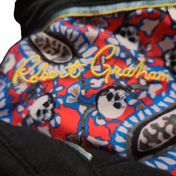 Robert Graham Polo Golf Tee shirt button up V neckline with short sleeves - Picture 3 of 4